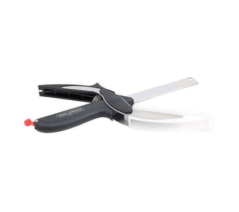 Ci200 - Couteau Planche Multifonction - Ciseaux De Cuisine - Lame Inox - Poignée Ergonomique