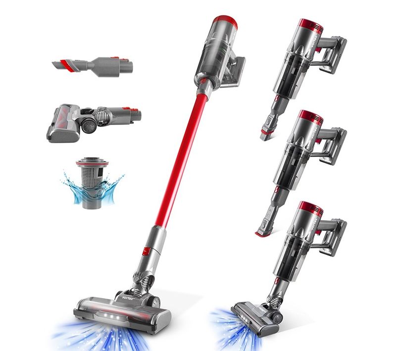 Aspirateur Cyclonique Balai 2 En 1 Sans Fil 130w - 0.6L - 76dB - F13