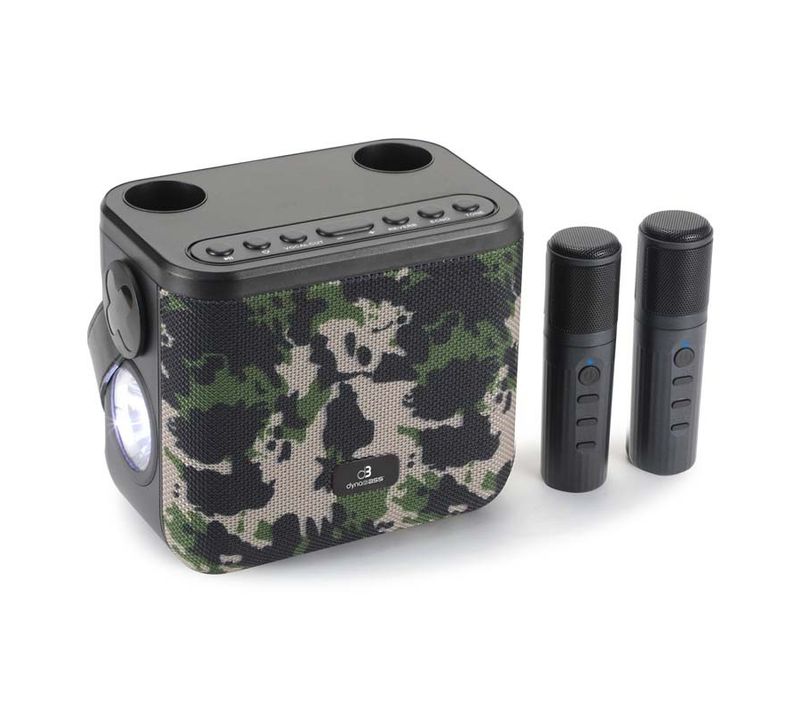 Enceinte Portable Karaoké 2 Micros dBe50 Army