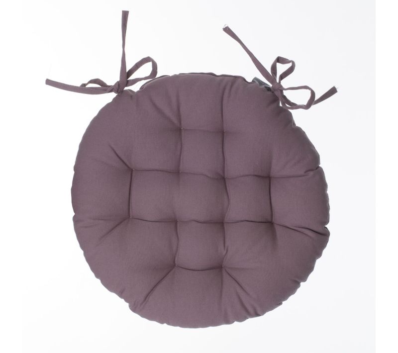 Galette De Chaise Ronde Alix - Diam. 38 Cm - Taupe