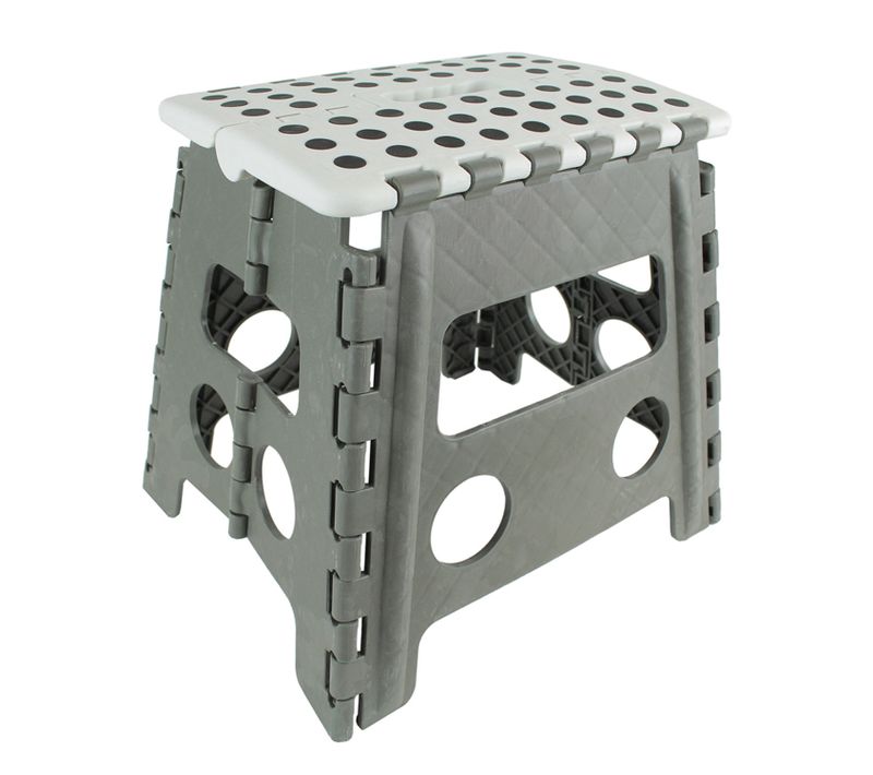 Marche Pieds Compact Et Pliable - Bicolore Gris