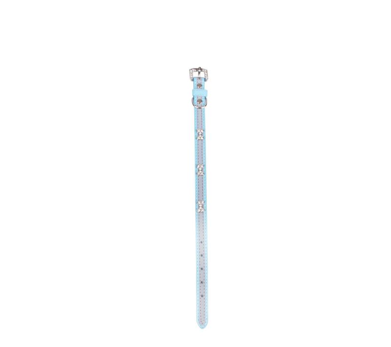 Collier Pour Chien Strass Réfléchissant - Taille M - Bleu