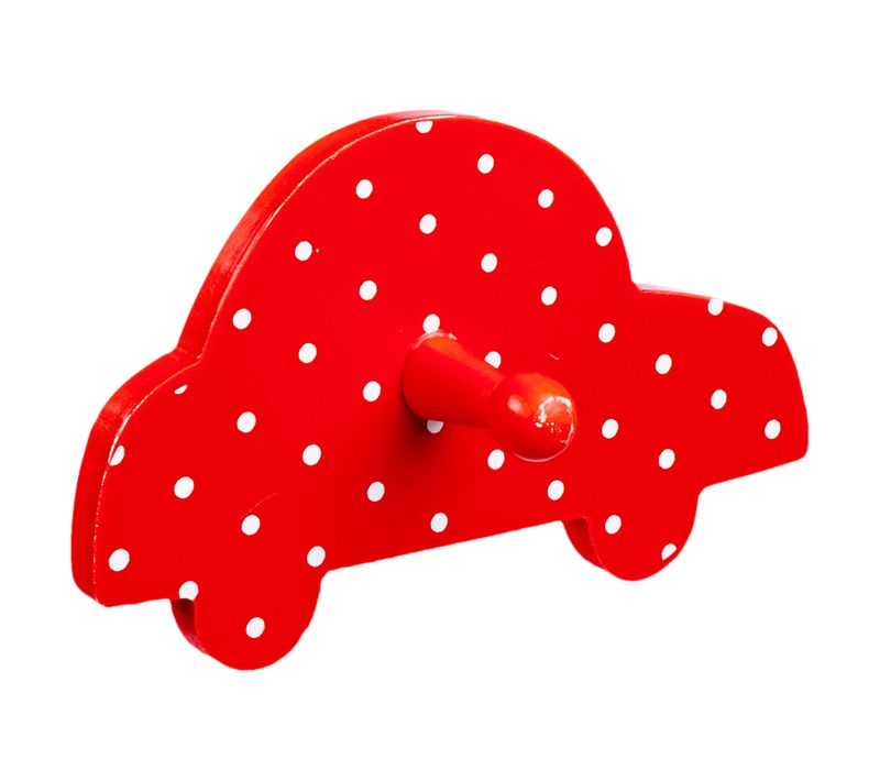 Patère Voiture Boy And Girl - 15 X 9 Cm - Rouge