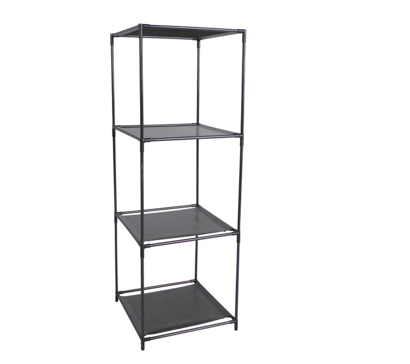 Etagère Cube Modulable 3 Cases - 34,5 X H. 104 Cm - Noir