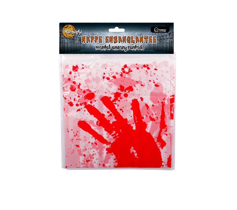 Décoration D'halloween - Nappe Tachée De Sang - 137 X 220 Cm
