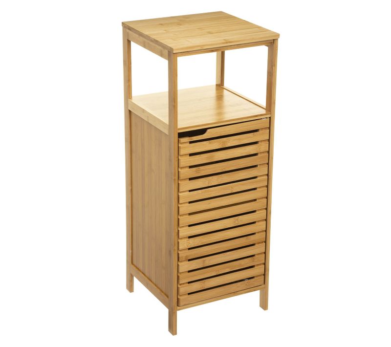 Etagère Salle De Bain Sicela En Bambou - L. 33 X H. 80 Cm - Marron