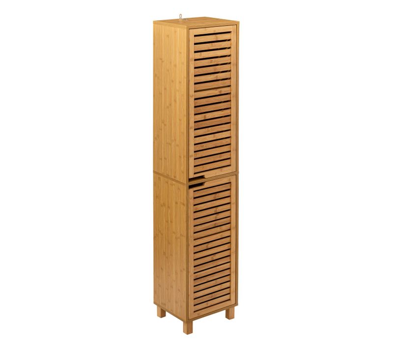 Colonne De Salle De Bain En Bambou Sicela - 34 X H. 170 Cm - Marron Naturel