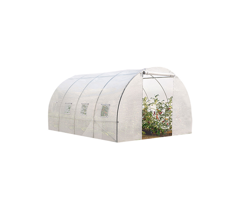 Serre Tunnel De Jardin 12m² Blanche Gamme Maraîchère Zebra 4x3m
