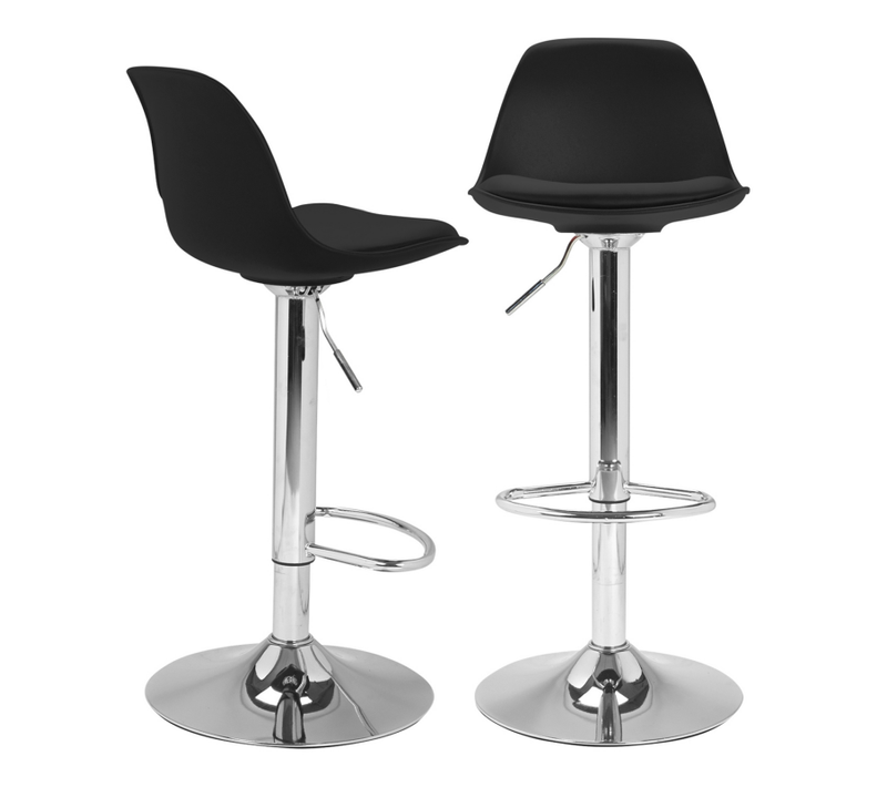Lot De 2 Tabourets De Bar Karl Design Noir