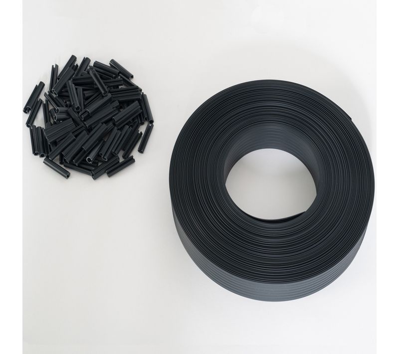 Kit De Lamelles Occultantes Pvc Grises L.60 M Pour Panneau Grillagé