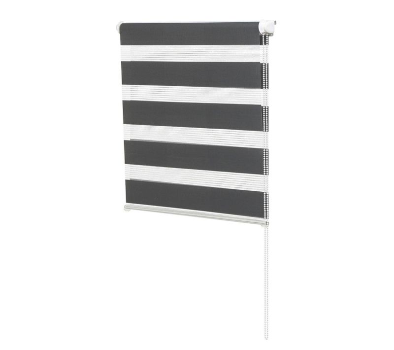 Store Enrouleur Zébré Jour Nuit 50 X 150 Cm Gris