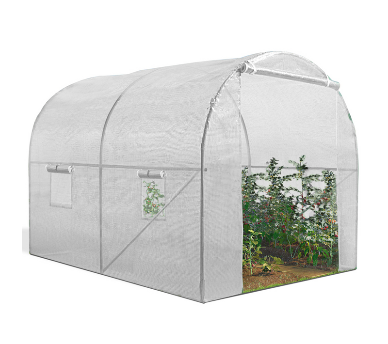 Serre Tunnel De Jardin 6m² Blanche Gamme Maraîchère Roma 2x3m
