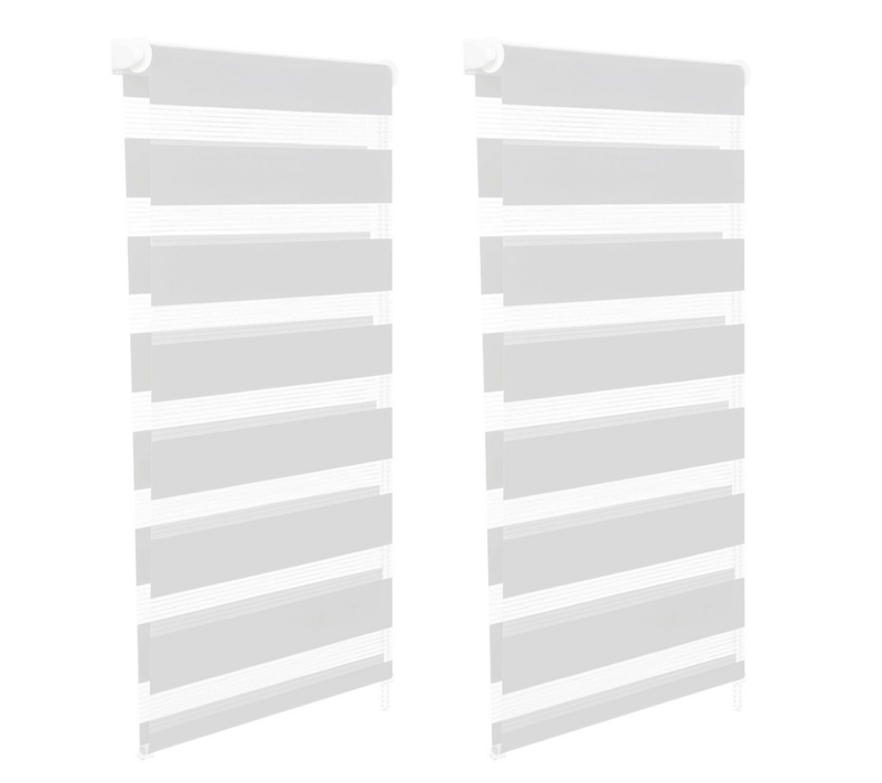 Lot De 2 Stores Enrouleurs Zébrés Jour Nuit L.45 X H. Max 170 Cm Blancs