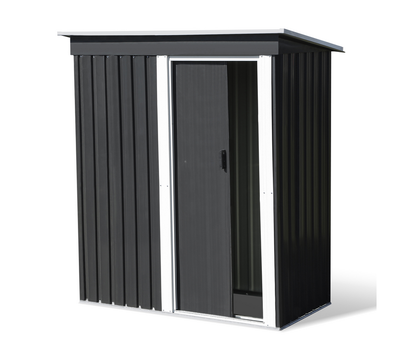Abri De Jardin 1,3 M² Gris En Acier Galvanisé