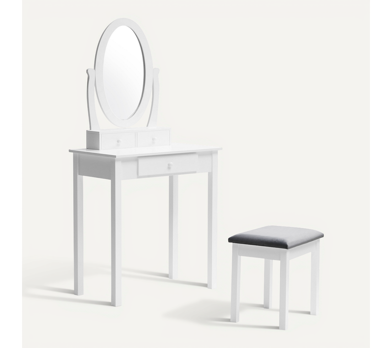 Coiffeuse Betty Avec Miroir Et Tabouret