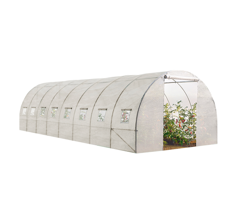 Serre Tunnel De Jardin 24m² Blanche Gamme Maraîchère Des Andes 8x3m