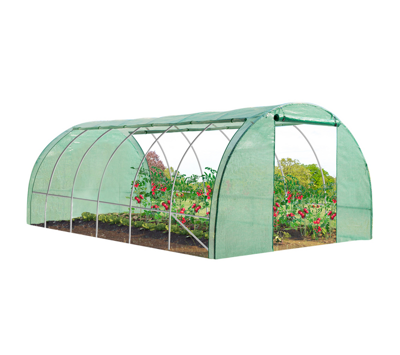 Serre Tunnel De Jardin 4 Saisons 18m² Verte Gamme Maraîchère Crimée 6x3m