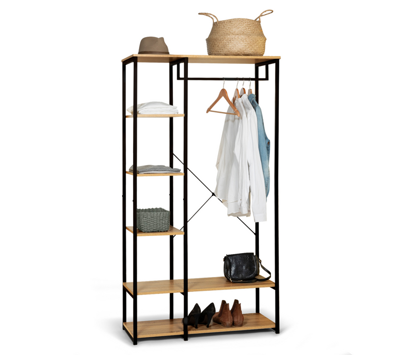 Dressing Penderie étagères L. 90 Cm Detroit Design Industriel