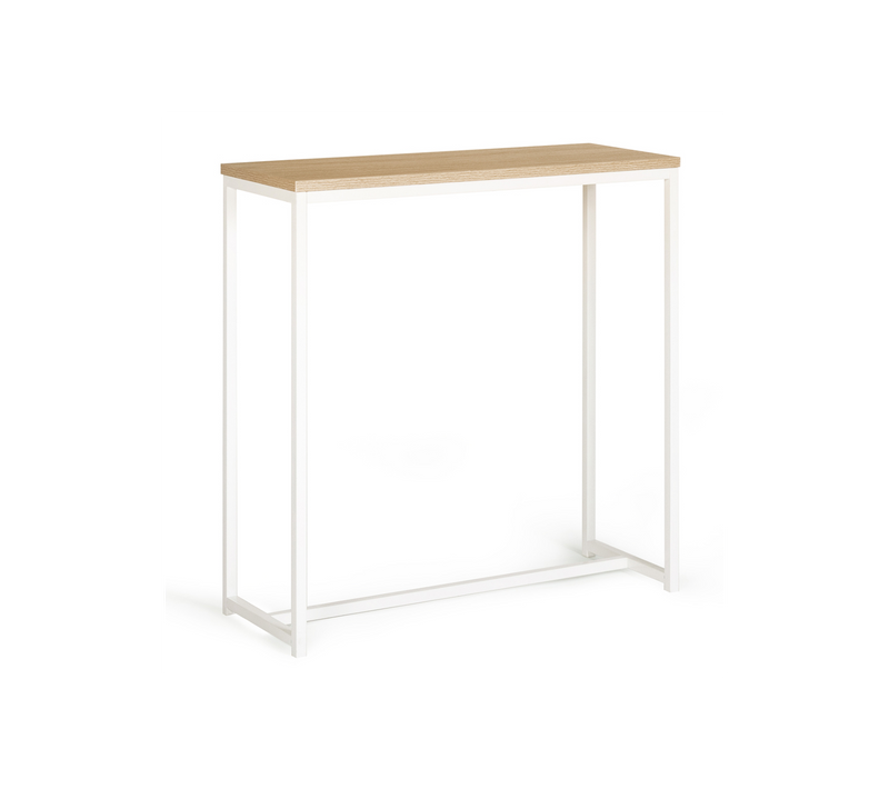 Console Detroit Design Industriel Bois Et Métal Blanc