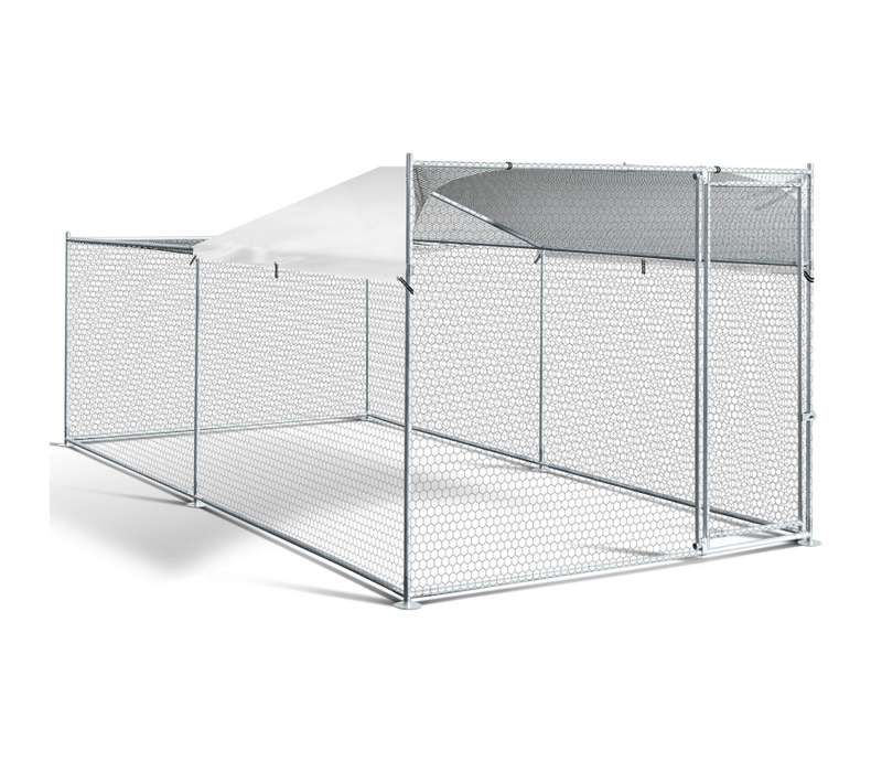 Enclos Bogota 8 M² Parc Grillagé 2x4x1,6 M Acier Galvanisé Avec Filet