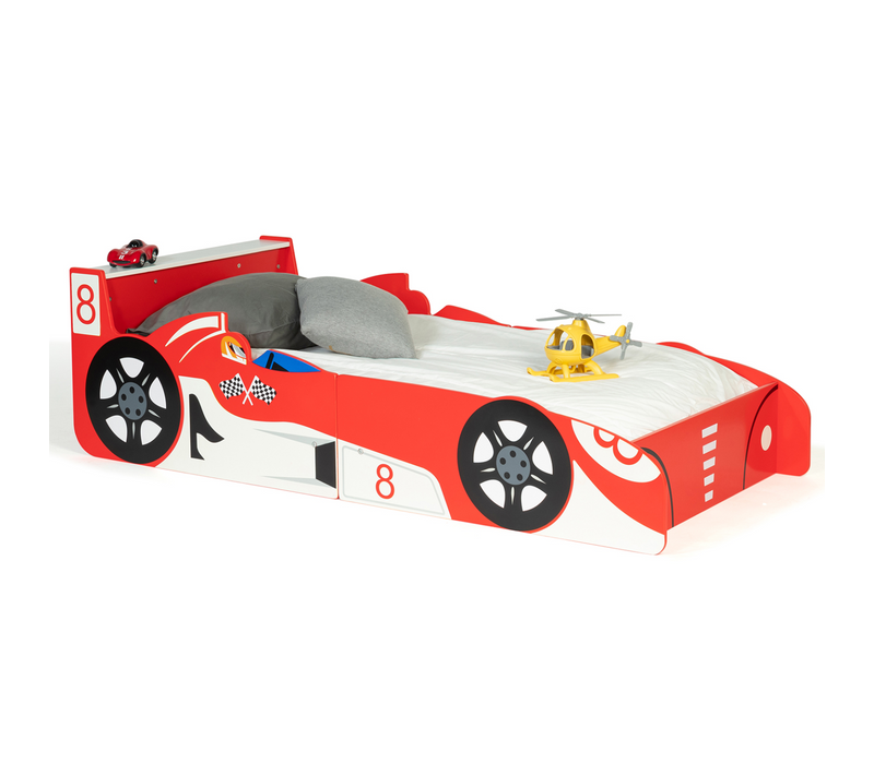 Lit Enfant Voiture Formule 1 Teddi 70 X 140 Cm Rouge