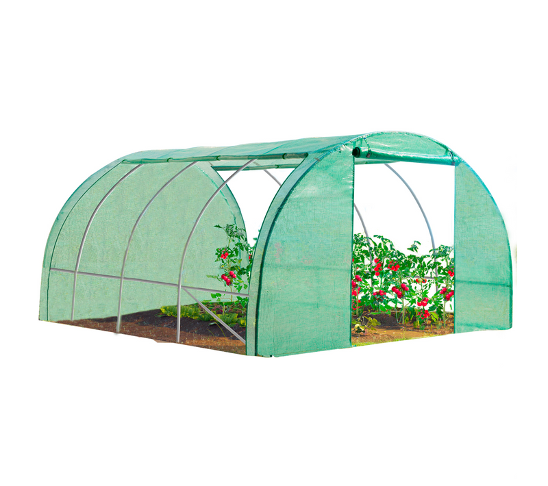 Serre Tunnel De Jardin 4 Saisons 12m² Verte Gamme Maraîchère Zebra 4x3m
