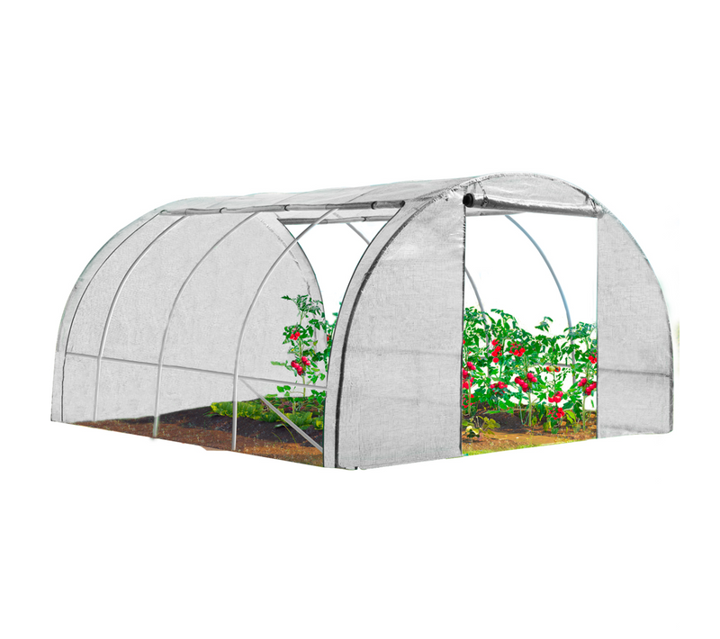 Serre Tunnel De Jardin 4 Saisons 12m² Blanche Gamme Maraîchère Zebra 4x3m