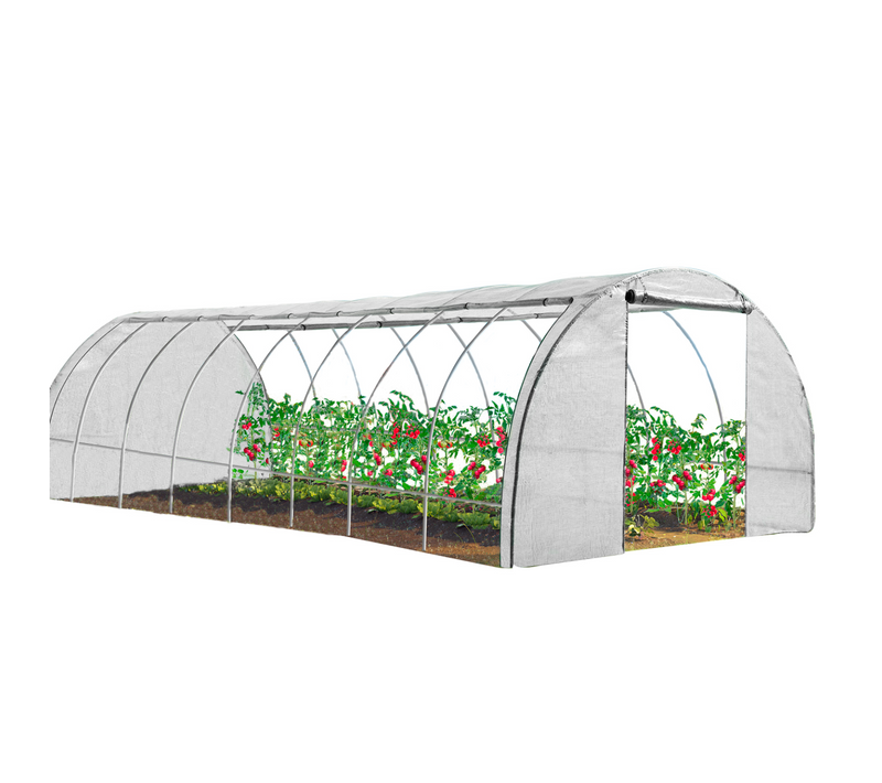 Serre Tunnel De Jardin 4 Saisons 24m² Blanche Gamme Maraîchère Des Andes 8x3m