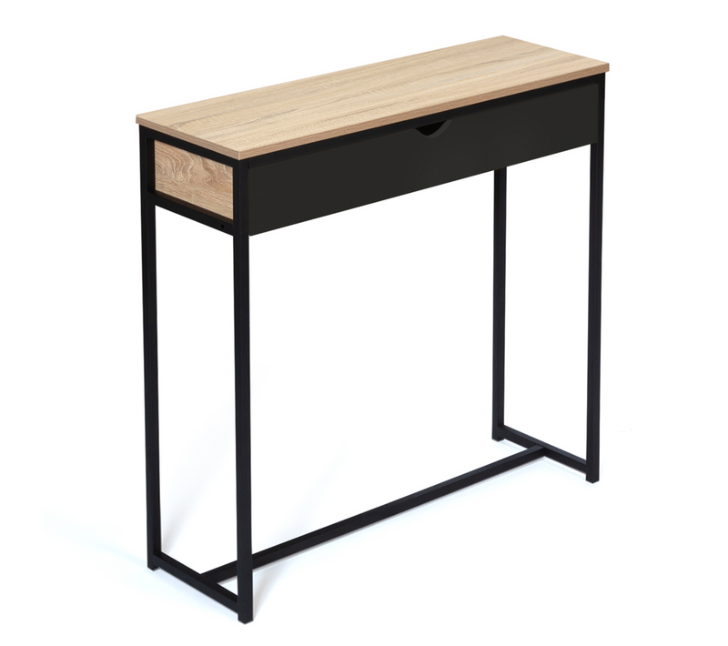 Console 1 Tiroir Noir Boston Design Industriel