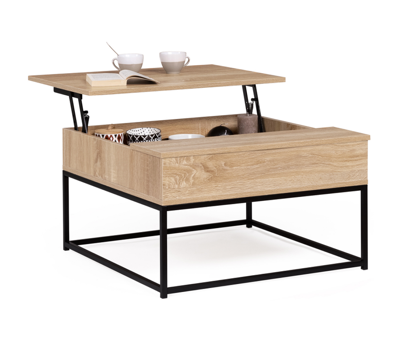 Table Basse Plateau Relevable Carrée Detroit Design Industriel