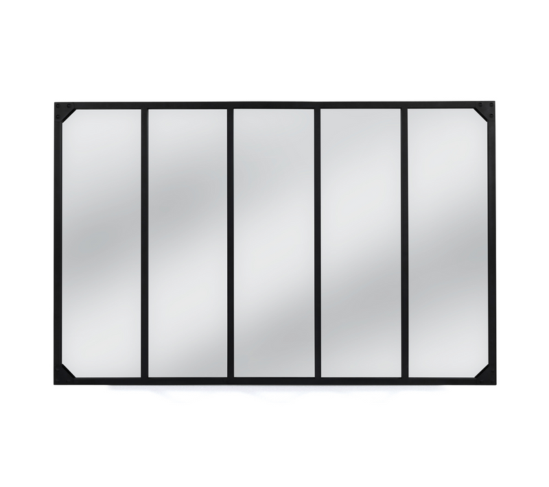 Miroir Verrière 5 Bandes Design Industriel 140x84 Cm