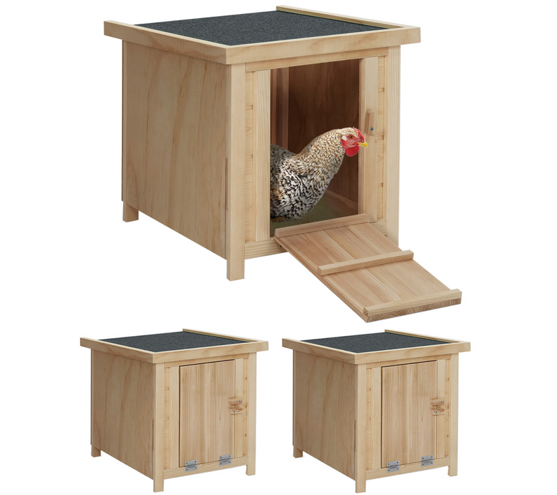 Lot De 3 Clapiers En Bois Pondoirs Pour Poules Nichoirs Avec Fond