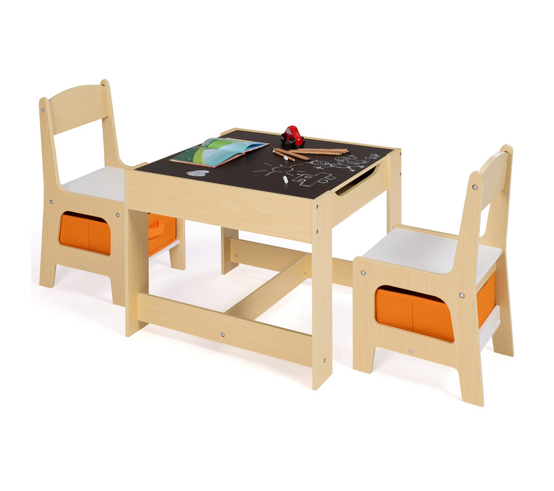 Table à Dessin Réversible + 2 Chaises Gabriel Avec Bacs De Rangement