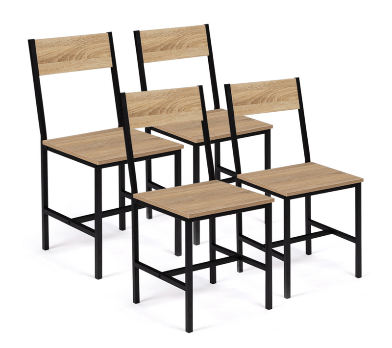 Lot De 4 Chaises De Cuisine Detroit Design Industriel