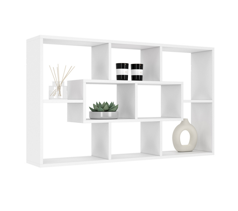 Etagère Murale Colette Avec 8 Compartiments Blanc