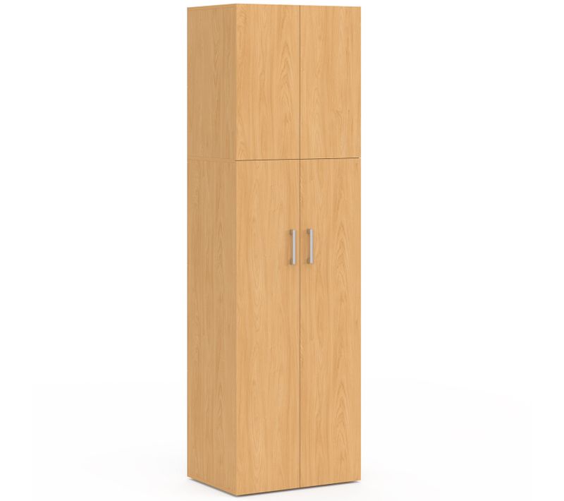 Armoire 2 Portes Juliana Penderie 50 Cm Avec Étagère - Bois