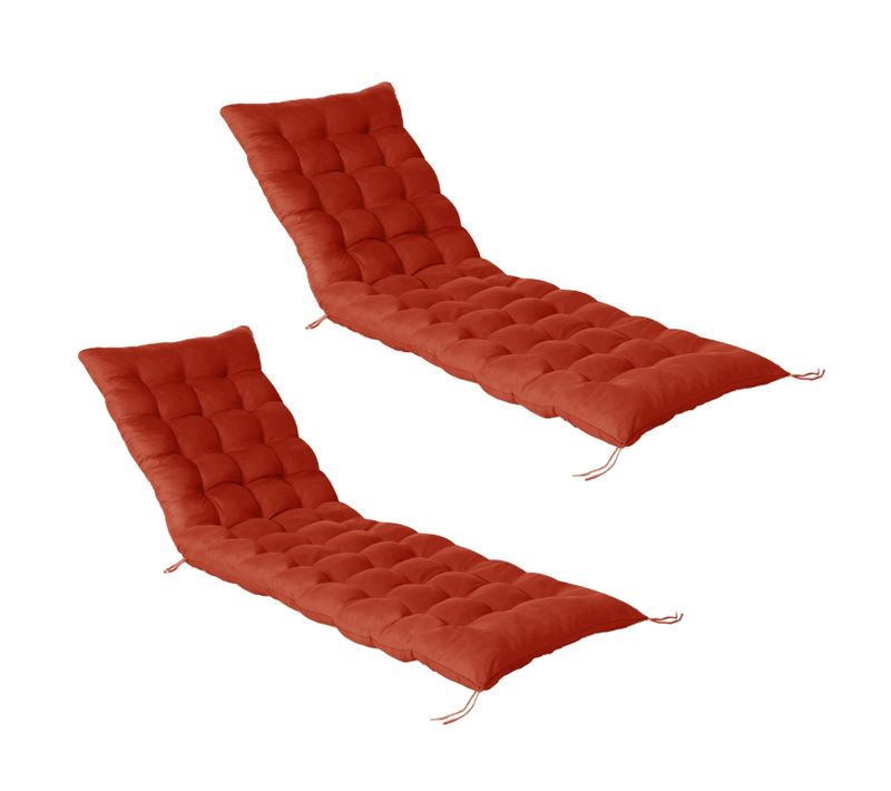 Lot De 2 Coussins Universels De Transat Adam 180 Cm Terracotta