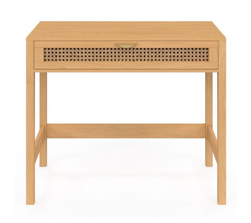 Bureau 1 Tiroir Edhen Bois Et Cannage