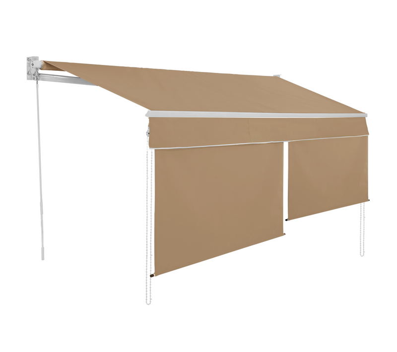 Store Banne Manuel 4x3 M Taupe Lambrequin H.1,40 M