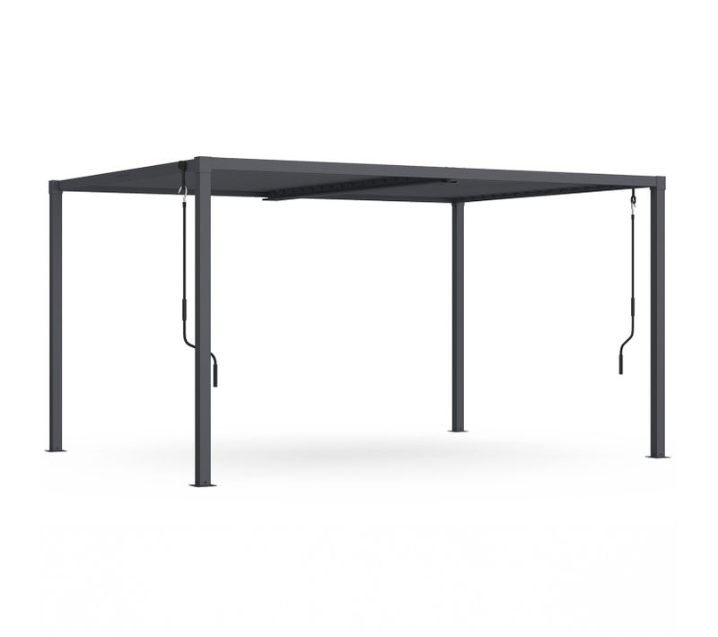 Pergola Bioclimatique Lames Orientables Acier 3x4 M Gris Anthracite