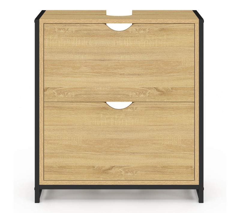 Meuble Sous-lavabo Salle De Bain 2 Tiroirs Detroit Design Industriel