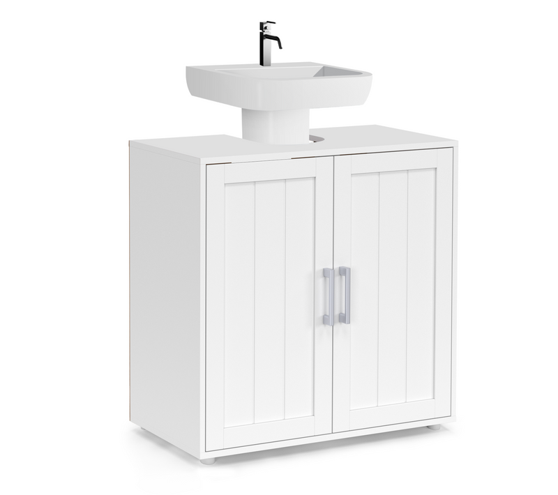 Meuble Sous Lavabo Salle De Bain Waldo Bois Blanc