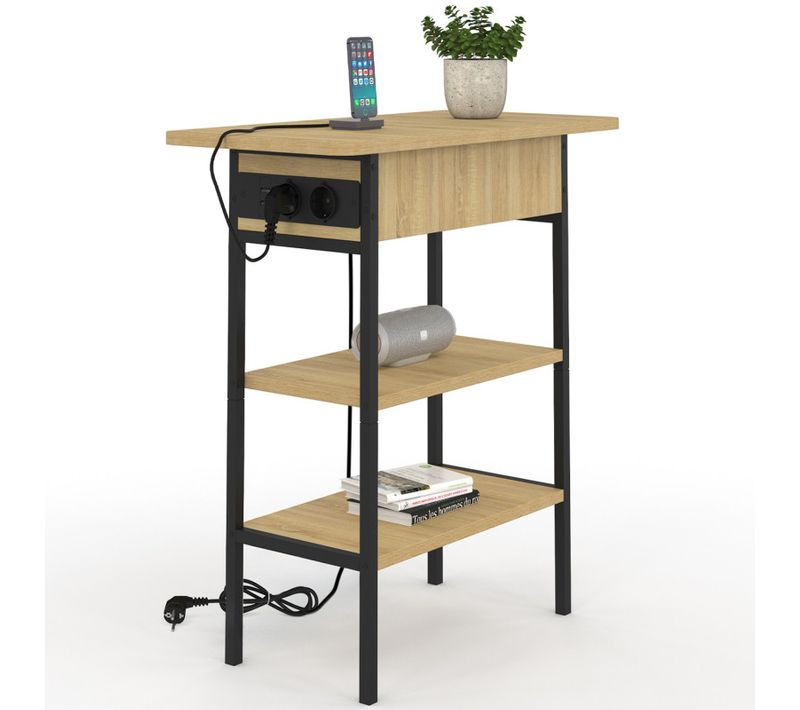 Table D'appoint - Chevet Avec Multiprise Detroit Design Industriel