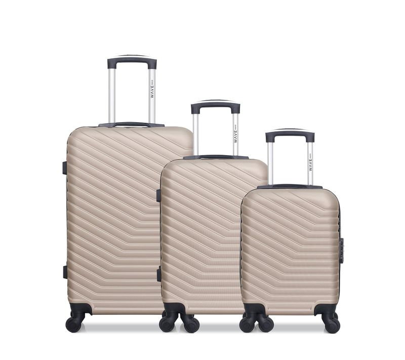 Lot De 3 - Valise Weekend, Valise Cabine Et Valise Cabine Xxs Lena