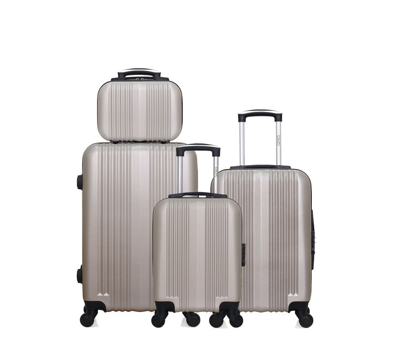 Lot De 4 - Valise Weekend, Valise Cabine, Valise Cabine Xxs Et Vanity Lipari