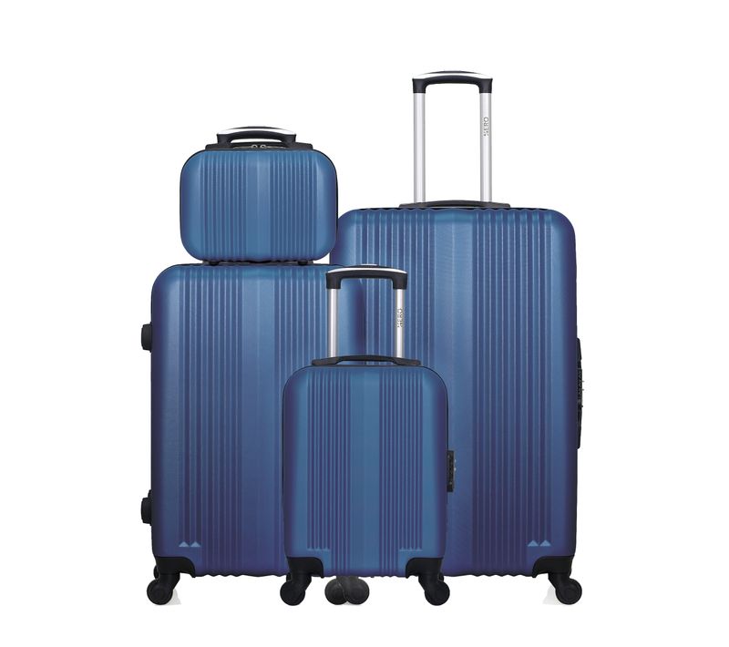Lot De 4 - Valise Grand Format, Valise Weekend, Valise Cabine Xxs Et Vanity Lipari