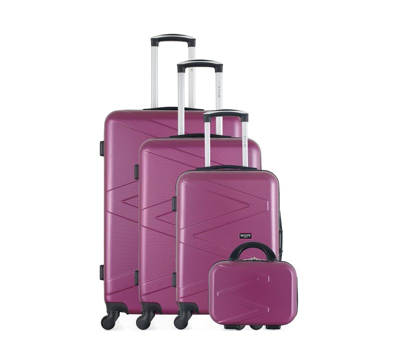 Set De 3 Valises Et Un Vanity Abs Amazone-c 4 Roues