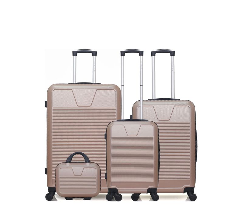 Set De 3 Valises Et Un Vanity Abs Selenga-c 4 Roues