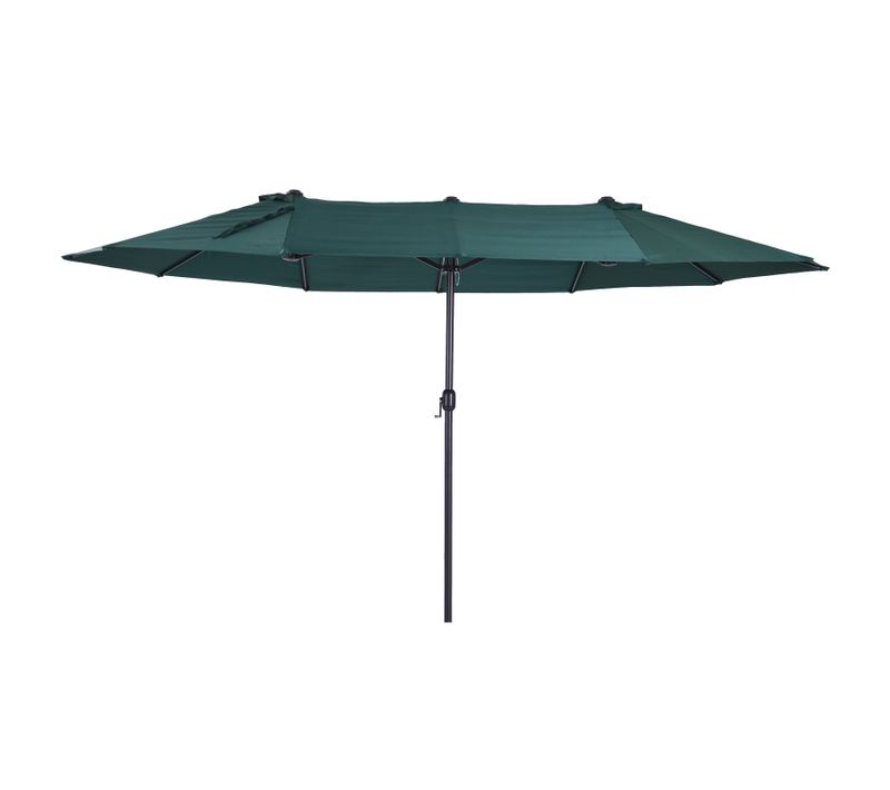 Grand Parasol Droit De Jardin Acier Polyester