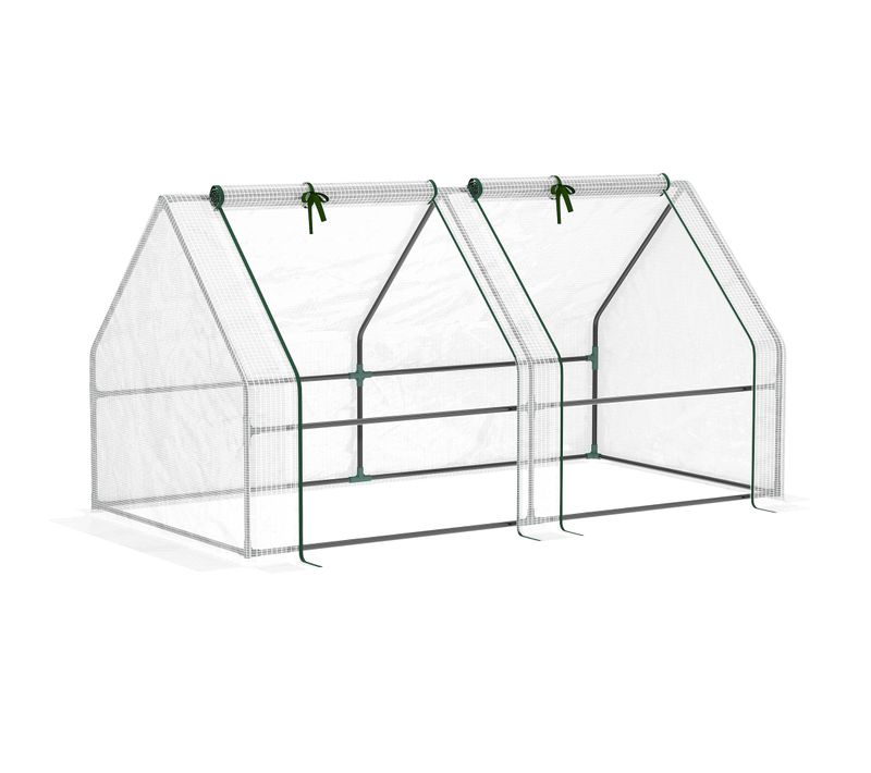 Mini Serre De Jardin Serre à Tomates Fenêtres Avec Zip Enroulables